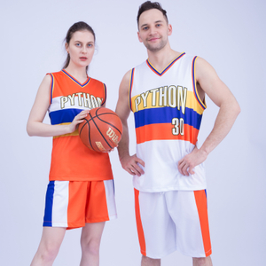 Customized design youth Oem Breathable basketball uniforms reversible basketball uniform set