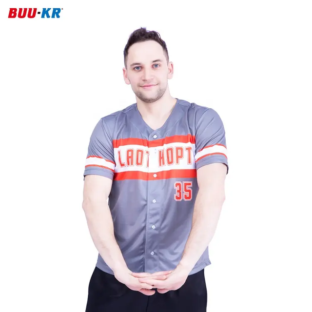 Buker Hot Sell mesh youth blank Gear Softball Wear full sublimation v neck custom baseball jersey