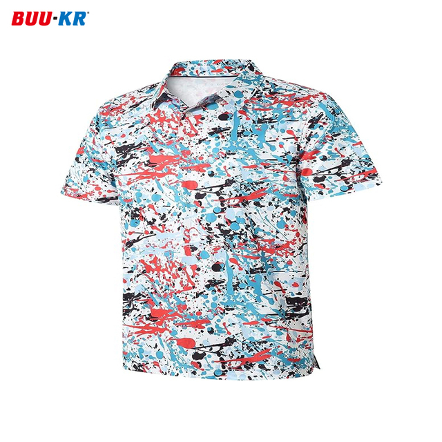 Buker Golf Polo Shirt Polyester Spandex,Promotional Sublimation Uniform Custom Boys Men'S Polo T-Shirts