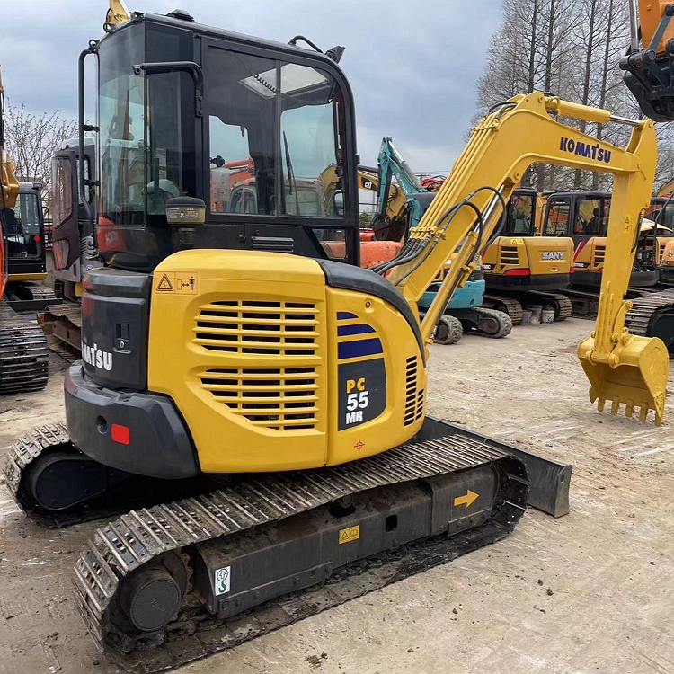 Komatsu PC55MR-2 Second Hand Mini 5 Ton Hydraulic Excavator Bucket Capacity 0.2 Cubic Wholesale