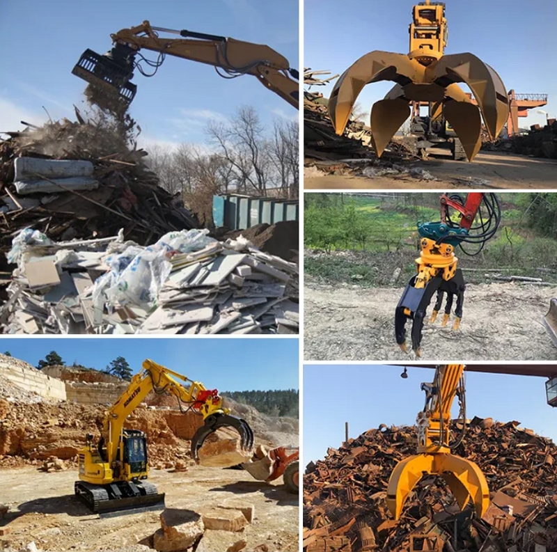 Hydraulic Wood Clamp Oem 6t-30t Log Grab Wood Grapple For Sale