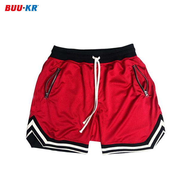 Buker Gym & Running Elastic Waistband Short Pants Fitness Quick-drying Shorts Custom Men's Basketball Shorts with zip pockets
