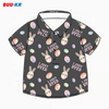Buker Short Sleeve Lapel Summer Girls Children\'s Clothes Button Up Collar Polo Shirt For Kids