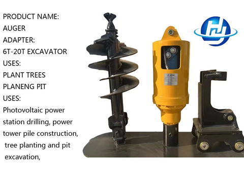 Auger Drilling Machine Oem 6t-20t Hydraulic Drill Earth Auger Drill Construction Machinery Parts for Sale