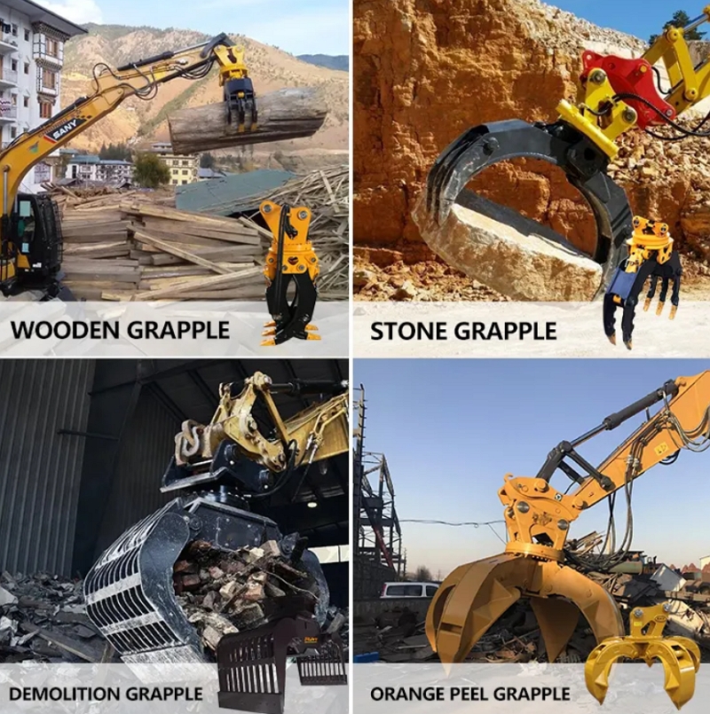 Hydraulic Wood Clamp Oem 6t-30t Log Grab Wood Grapple For Sale