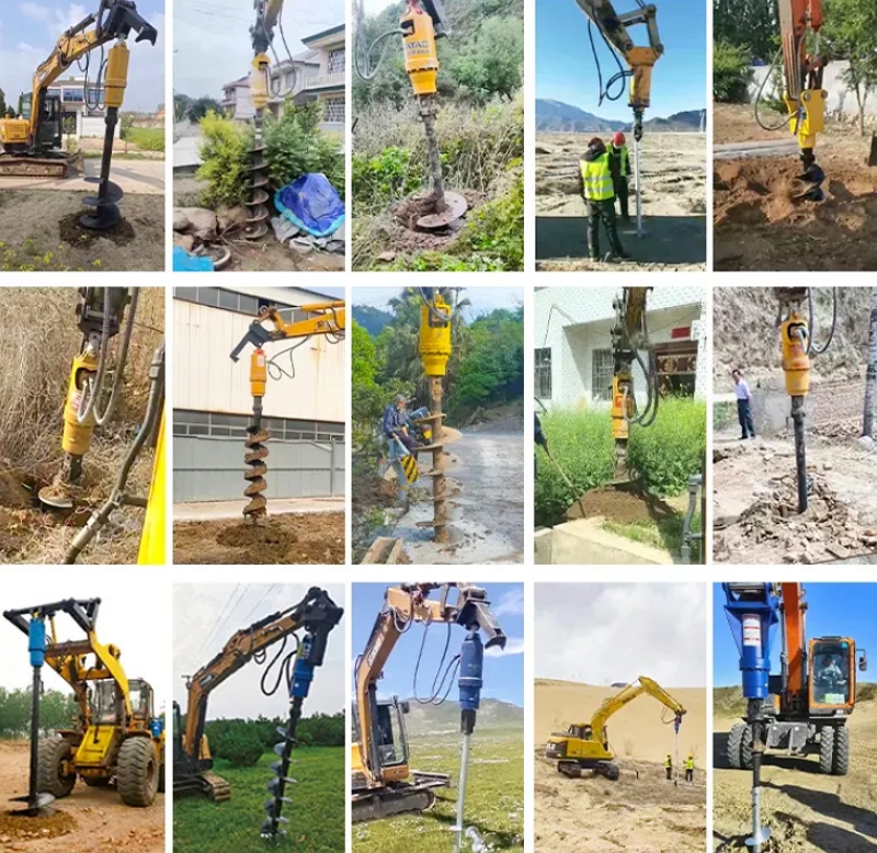Auger Drilling Machine Oem 6t-20t Hydraulic Drill Earth Auger Drill Construction Machinery Parts for Sale
