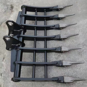 Rake Bucket Oem Accessories Construction Machinery Parts New Excavator Buckets Attachment for Sale