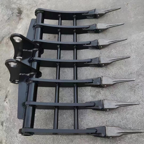 Rake Bucket Oem Accessories Construction Machinery Parts New Excavator Buckets Attachment for Sale