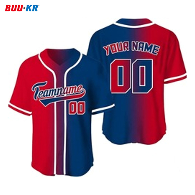 Buker Sublimation Print Team Name And Number Quick-dry Hip Hop Sportswear Men Women Kids Personalized Custom Baseball Jersey Shirts