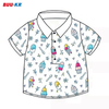 Buker Short Sleeve Lapel Summer Girls Children\'s Clothes Button Up Collar Polo Shirt For Kids