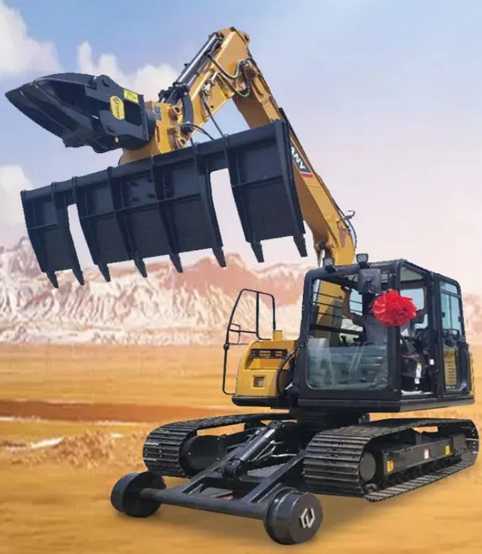 Hydraulic Railway Pillow Customized 6t-20t Excavator Railway Sleeper For Sale
