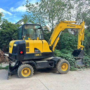 Hyundai 60W-7 Used 5 Ton Wheel Excavator Yanmar Engine For Sale