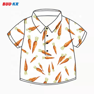 Buker Short Sleeve Lapel Summer Girls Children's Clothes Button Up Collar Polo Shirt