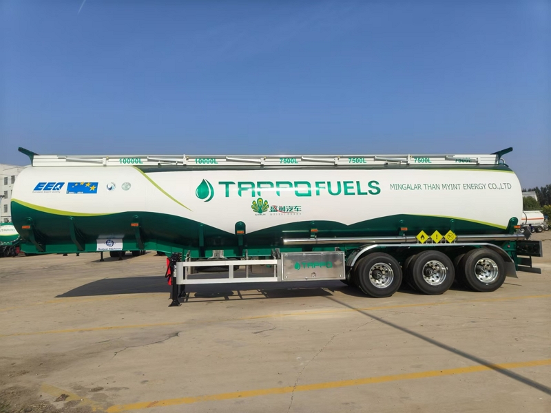 China Factory 3 Axles 40000L Aluminium Tank oil tanker truck Trailers for transportation Fuel Tank Semi Trailer