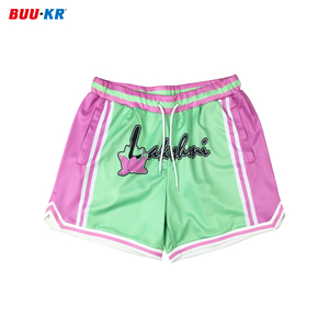 Buker Mesh Basketball Shorts Custom Logo Double Layer,Oem Full Custom Perfect Quality Colorful Plain Men Mesh Breathable Shorts