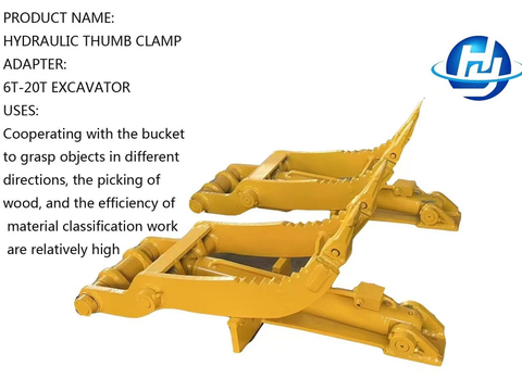  Hydraulic Thumb Factory Direct Customized 6t-20t New ExcavatorAttachment for Sale