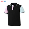 Buker Promotional Polyester Plain Formal Custom Logo Casual Printed On Demand Spandex Navy Blue Fabric Golf Polo Shirt Apparel For Men