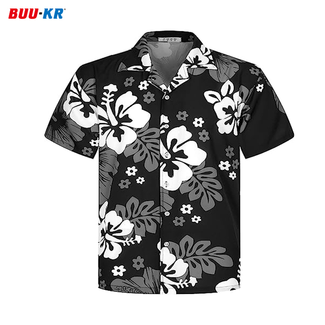 Buker Men'S Button Black Shirts Casual,Half Short Sleeve Deep V Neck Casual Basic Fashion Casual T-Shirt For Men Casual