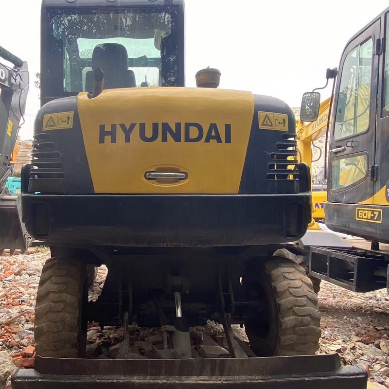 Hyundai 60W-7 Used 5 Ton Wheel Excavator Yanmar Engine For Sale