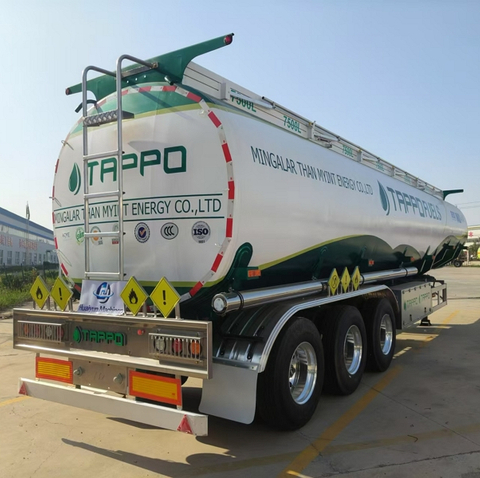 China Factory 3 Axles 40000L Aluminium Tank oil tanker truck Trailers for transportation Fuel Tank Semi Trailer
