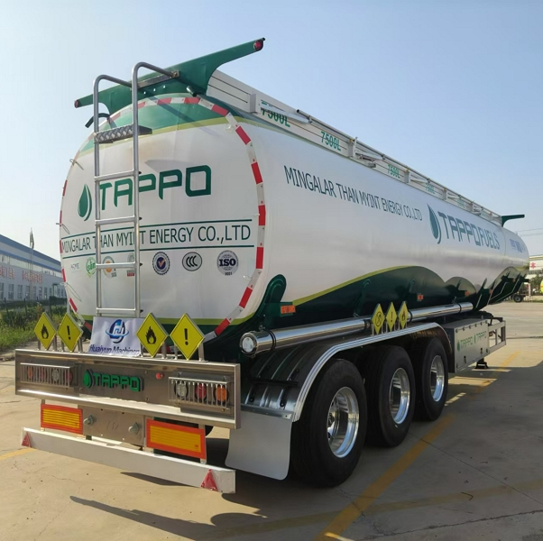 China Factory 3 Axles 40000L Aluminium Tank oil tanker truck Trailers for transportation Fuel Tank Semi Trailer